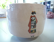 京都で購入した舞妓の白楽焼茶碗